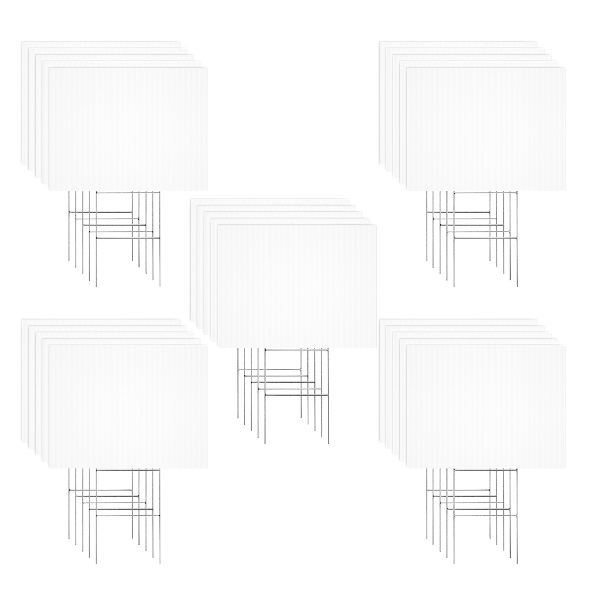 Yard Sign Blank - Papan Tanda Halaman Kosong dengan Tiang