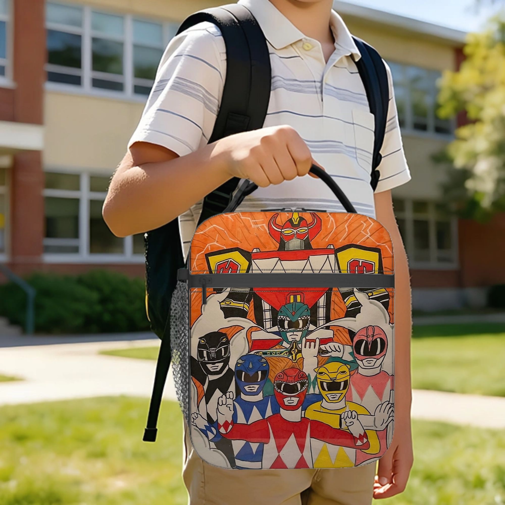Tote Bag Sublimation - Power Rangers dan Megazord Artwork Tas
