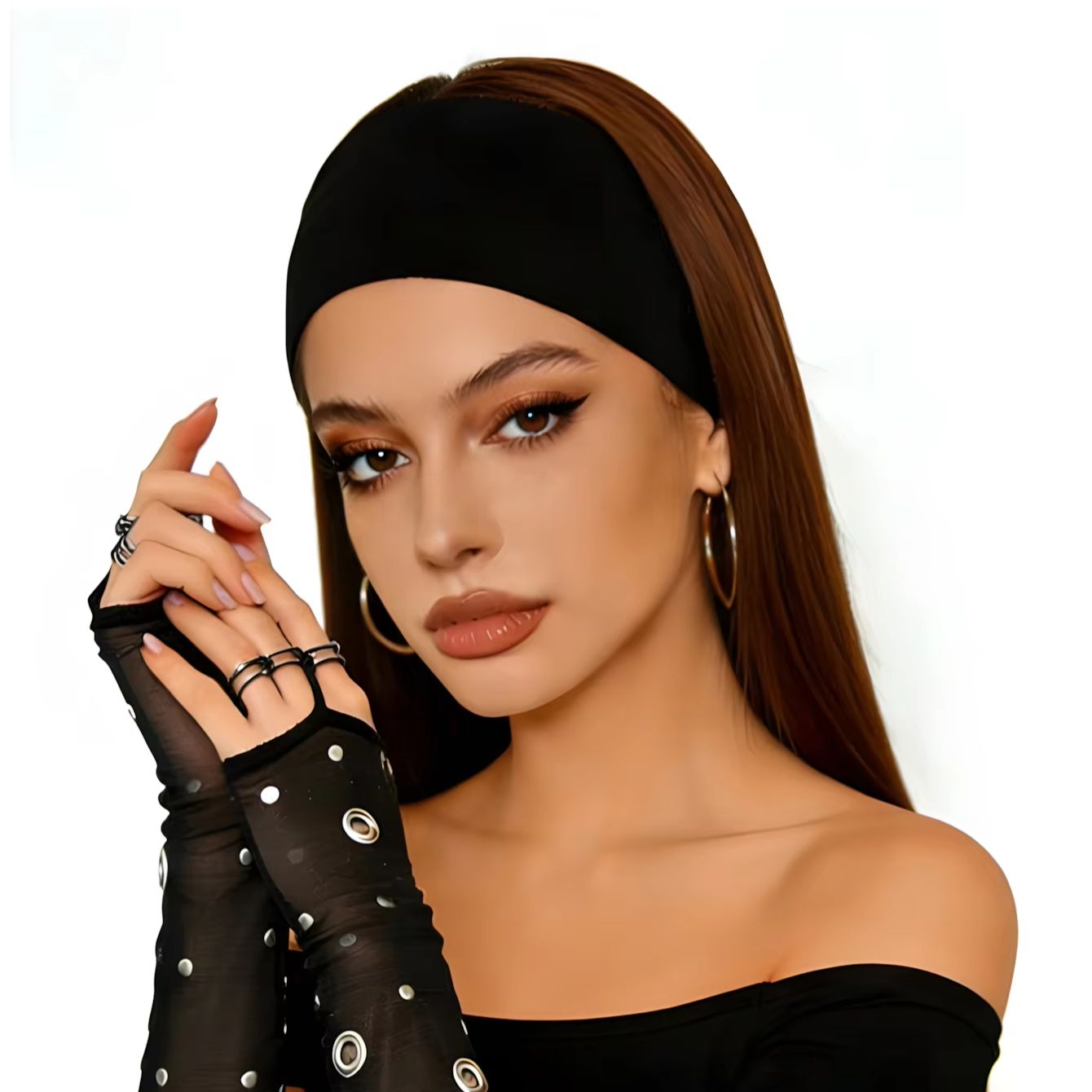 1 Buah Ikat Kepala Segitiga Hi - Bandana Blank White ulasan dan harga