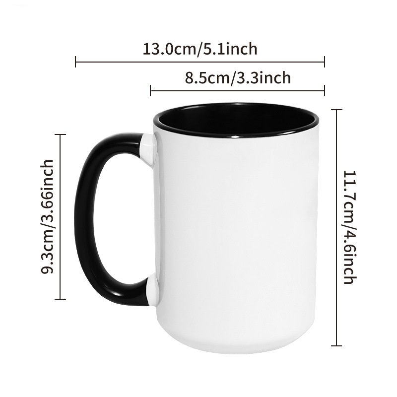 450ML 15 oz Cangkir Besar DIY  - Sublimation Mug White ulasan dan harga